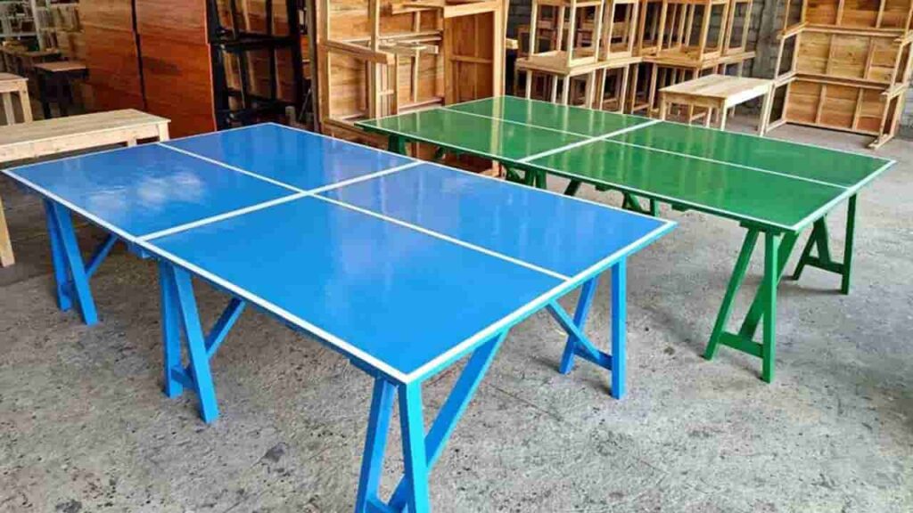 bahan dan pembinaan meja ping pong