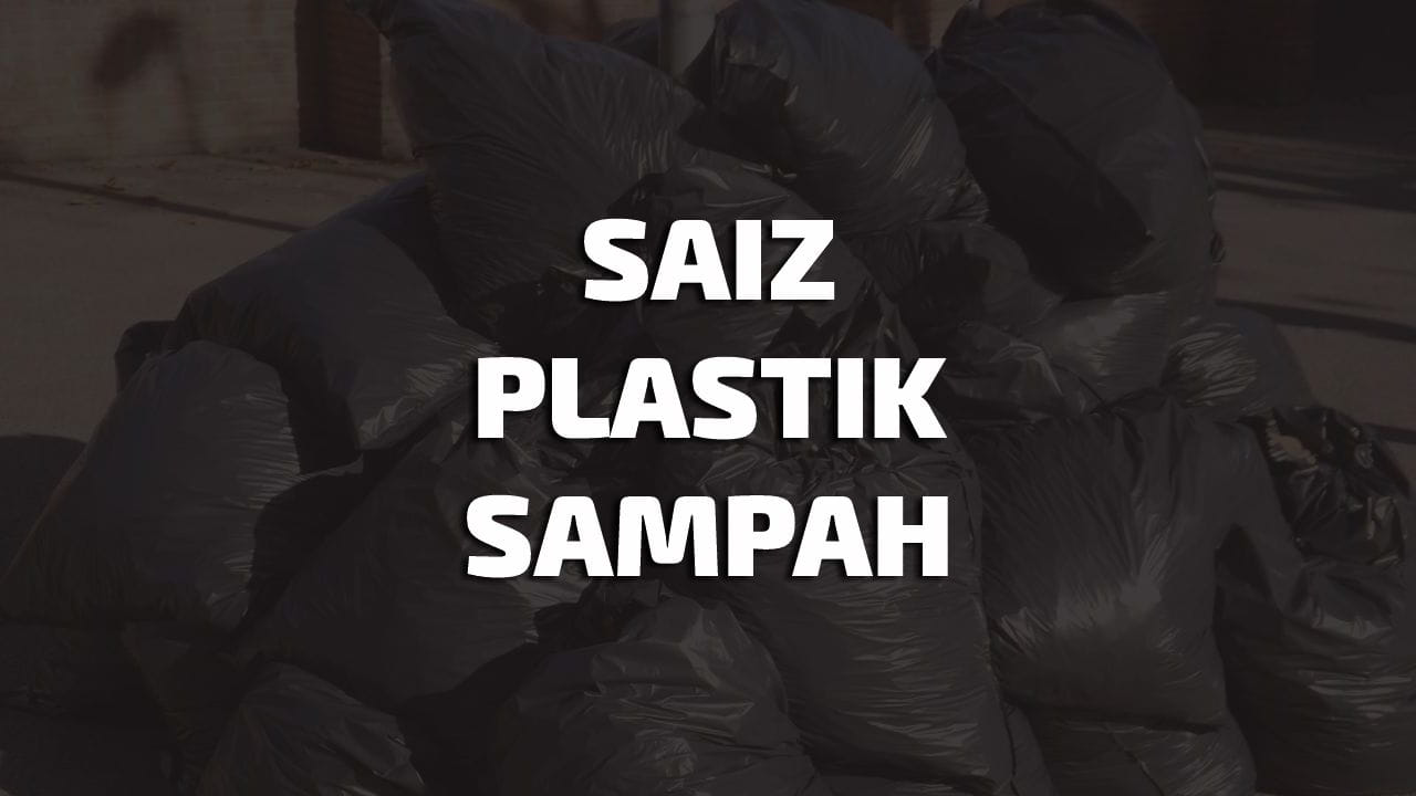 saiz plastik sampah