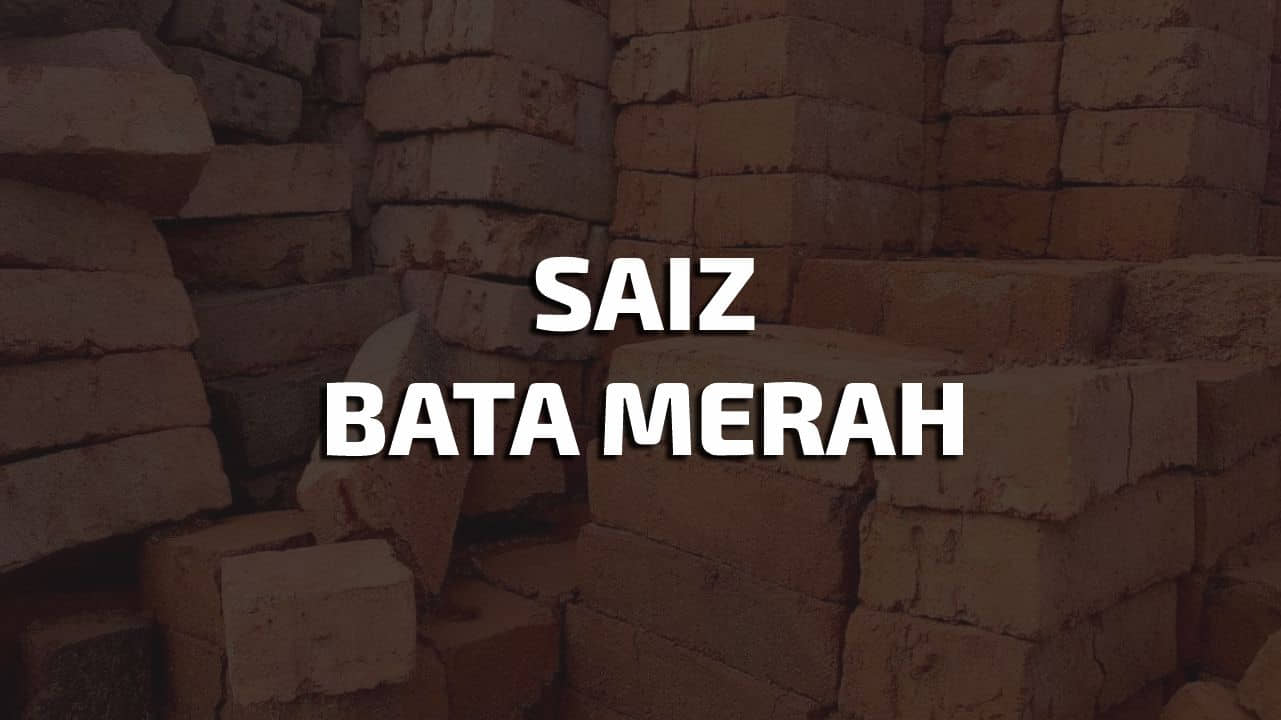 saiz bata merah