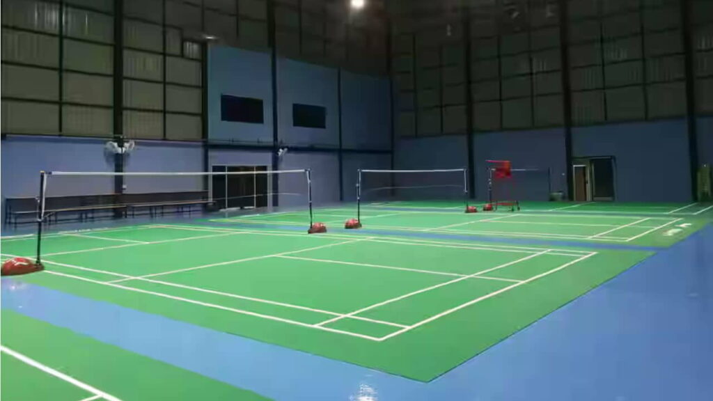 garisan dan fungsi setiap kawasan di gelanggang badminton