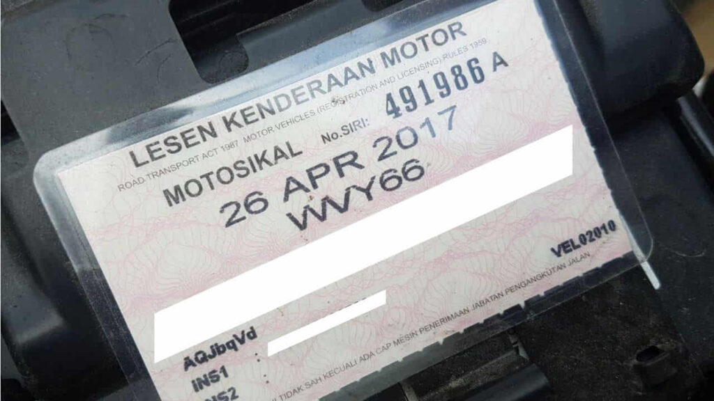 jadual kadar roadtax motor mengikut saiz enjin