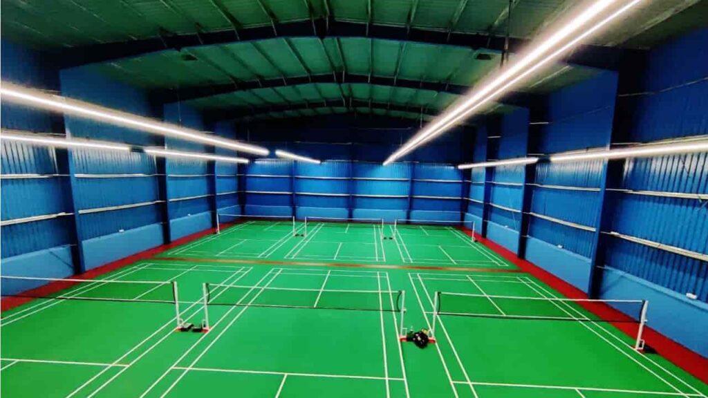 petua mengukur gelanggang badminton