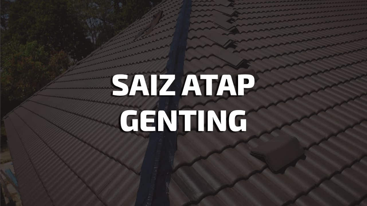 saiz atap genting