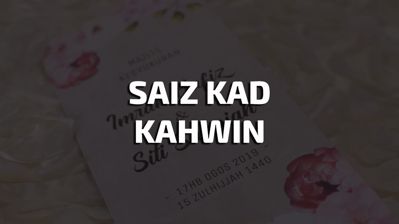 saiz kad kahwin